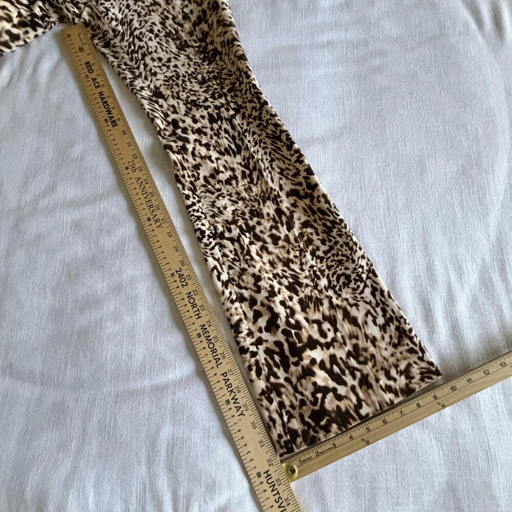 Betty Barclay Pants Womens 38 US 8 Animal Print Corduroy Bootcut Stretch Party - Picture 3 of 14